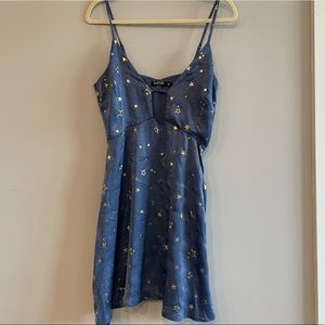 Mini star print dress